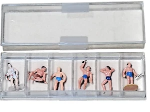 Vintage Preiser Pack of 6 Sunbathing Beach Figures - HO Scale - Picture 1 of 3