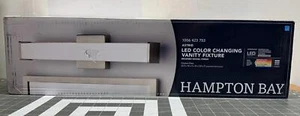 Hampton Bay Astrid 24 in. Brushed Nickel LED Vanity Light Frosted Glass - Picture 1 of 2