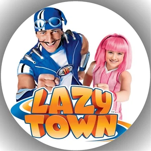 Colocador de tartas cumpleaños fiesta imagen de tartas fondant - Oblate Lazy Town P8 - Imagen 1 de 1