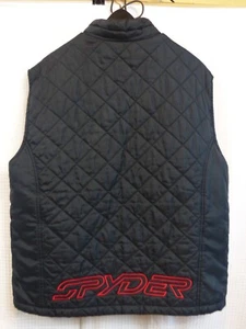 Spyder Vest X5 cap Black Quilted LARGE SPYDER SPELL OUT Men's Large - Picture 1 of 17