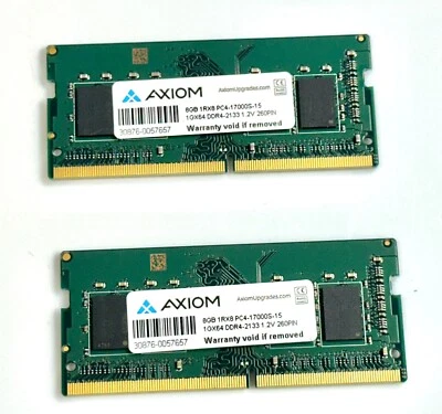AXIOM 16GB (2x8GB) 1RX8 DDR4 2133 PC4 17000 SODIMM 1.2V 260 pin RAM Foto 1 de 4