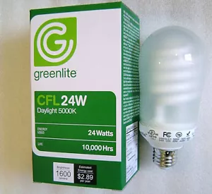 Greenlite 24W (100W Replacement) 5000K Daylight Covered Spiral CFL Light Bulb - Picture 1 of 11
