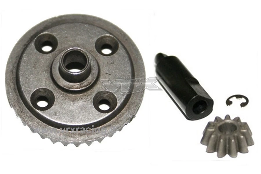 85019B Pignone Differenziale 11T + Corona 38T in Metallo 1/8 Off-Road VRX - Immagine 1 di 1