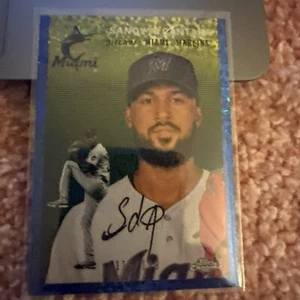 2023 Topps Chrome Platinum Sandy Alcantara Blue Speckle Refractor /199 - Picture 1 of 3