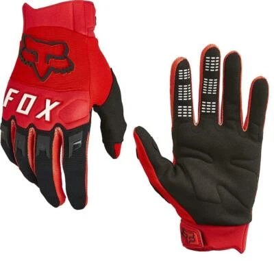 Fox Dirtpaw Guante MTB Bicicleta MX Cruz Suciedad Ebike Dedos Largos Rojo S - Imagen 1 de 2