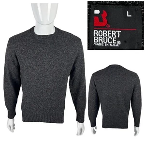 Robert Bruce Herren großer Pullover grau Wollmischung hergestellt in den USA Union Vintage gebraucht, in einwandfreiem Zustand - Bild 1 von 10