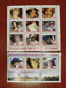 SET OF STAMPS Princess Diana's 55th Anniversary Princess of Wales - Picture 1 of 1