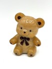 Vintage Boyd Glass Company Fuzzy The Bear Caramel Colored Glass Hand Painted 4”