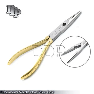 Professionelle Fischer vergoldete Nadel Nase Zange 6,25" lang JW-4014 - Bild 1 von 2