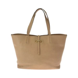 Salvatore Ferragamo Gancini Tote Bag handbag Beige Gold Hardware leather - Picture 1 of 9