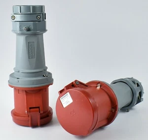 (AMPMECH) MENNEKES CEE CONNECTOR 1241; POWER TOP WT SOFTCONTACT,63A-4P-415V,IP44 - Picture 1 of 5