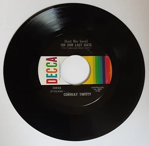 Conway Twitty 45 I'll Never Make It Home Tonight/On Our Last Date 32945 Decca - Picture 1 of 2