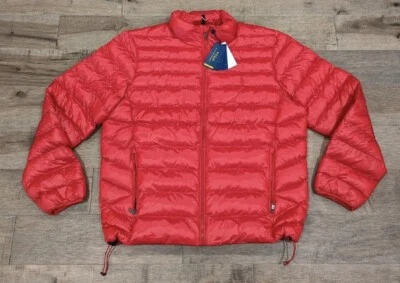 $268 Hombres Polo Ralph Lauren Resistente al Agua Embalable Puffer Chaqueta Roja Talla SP Foto 1 de 4