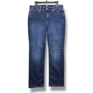 Jeans dritti NYDJ Marilyn donna 12 Petite Lift Tuck vita alta - Foto 1 di 10