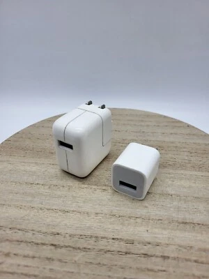 Genuine OEM Apple iPhone 5W Wall Charger Adapter Cube A1385 And A1357 10W Lot - Image 1 of 3