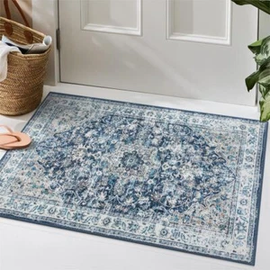 Vintage Indoor Rugs for Entryway 2x3 Washable Rug Non Slip Soft Door Mat Indo... - Picture 1 of 6