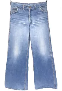 Vintage H.A.S.H. Jeans Bell Bottoms 36x35 13" Bells With Copper Logo Plate Rare - Picture 1 of 12
