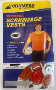 8 Mesh Sports Scrimmage Vests Soccer Basketball Pinnies Champro Intermediate - Picture 1 of 8