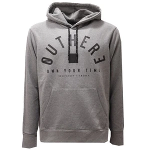6276AE felpa cappuccio uomo OUTHERE grey cotton sweatshirt man - Picture 1 of 4