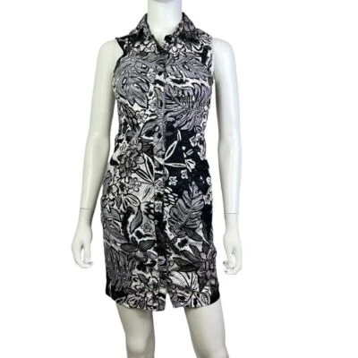 Vestido de Verano BCX Negro Floral Bodycon Talla Pequeña (H10170) Foto 1 de 4