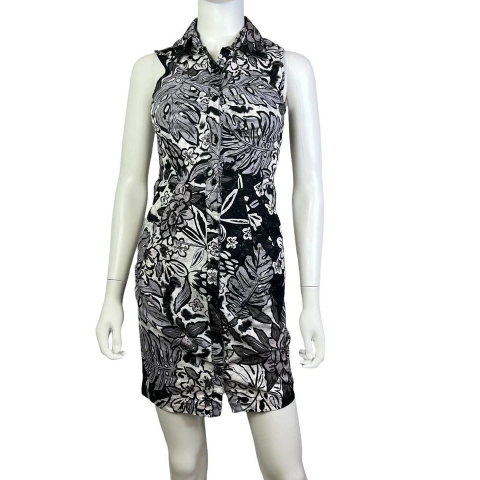 Vestido de Verano BCX Negro Floral Bodycon Talla Pequeña (H10170) Foto 1 de 4