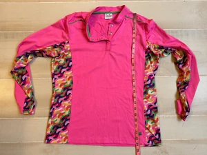 Camicia da sole Birdies and Bows sweet spot manica lunga rosa stampa golf taglia L donna - Foto 1 di 4