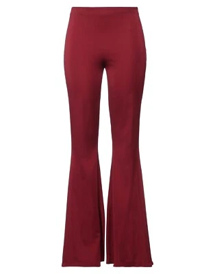 STELLA MCCARTNEY Burgundy Mid Rise Slim Fit Flared Trousers UK 8 US 4 IT 40 NEW - Image 1 of 4