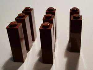 LEGO® 8 X 14716 Bloque Básico 1 X 1 X 3 Marrón Columna 6177699 (NGB) Creador - Imagen 1 de 2