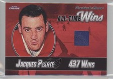 2022 President's Choice In the Crease All-Time Wins /5 Jacques Plante #ATW-8 HOF