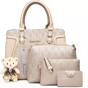 Women'S Fashion Handbags Tote Bags Shoulder Bag Top Handle Satchel Purse Set - Picture 1 of 8