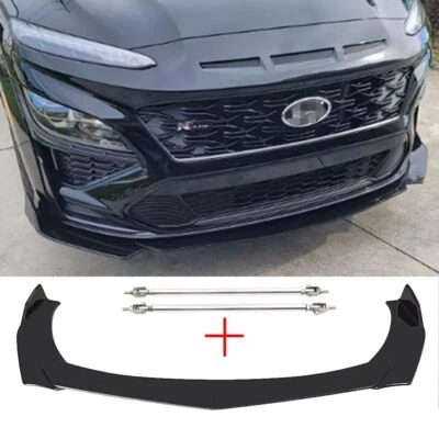 For Hyundai Santa Fe Front Bumper Lip Spoiler Splitter Body Kit + Strut Rods  - Image 1 of 4
