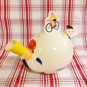 BNWB Cravendale Novelty Cycling Pirate Cow Teapot, Kitchen Collectable - Picture 1 of 7