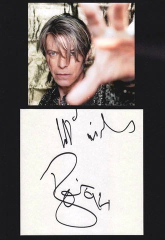 DAVID BOWIE VERY RARE AMAZING IN PERSON SIGNED WITH PROOF AND COA Cover