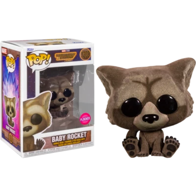 Guardians of the Galaxy 3 - Baby Rocket Raccoon Flocked Pop! Vinyl - Image 1 of 2