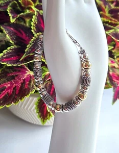 Silpada ~ B1223 ~ Sterling Silver & 14k Gold Filled Bracelet ~ with Toggle Clasp - Picture 1 of 18