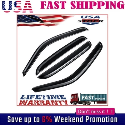 Para Chevy Tahoe/GMC Yukon 2000-2006 Visera de ventana Ventilación Protectores de lluvia Cinta Foto 1 de 4