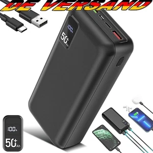 Schnellladegerät Power Bank 50000mAh Externer Akku 22.5W USB C für Smartphone - Bild 1 von 11