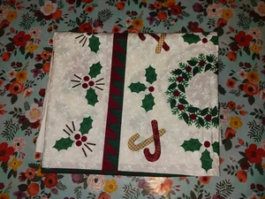 Christmas Sampler Fabric Panel, Wall Hanging, Sofa Throw, Table Accent - 1.2 yds - Picture 1 of 3