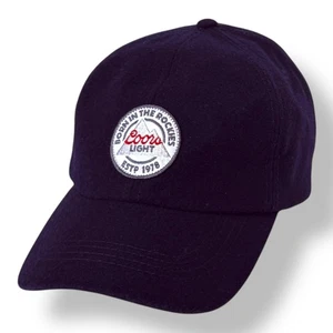Lucky Brand Coors leichter Bierhut Born in the Rockies Patch marineblau Wollmischung Mütze - Bild 1 von 13