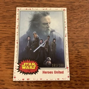 2017 Topps Star Wars Journey The Last Jedi Heroes United #110 151/199 Red White - Picture 1 of 7