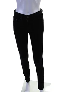 Rag & Bone Jean Womens Cotton Blend 5 Pocket Low-Rise Skinny Jeans Black Size 26 - Picture 1 of 7