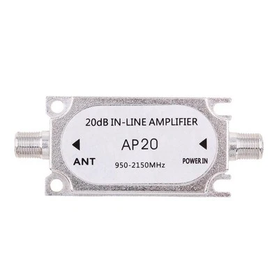 20Db Inline Amplifier 950-2150MHZ Satellite Signal Booster for RG6 Cable - Image 1 of 4