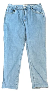 Cotton On Damen helle Waschung Stretch Mom Jeans Größe 14 - Bild 1 von 6
