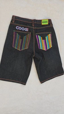 Coogi Shorts Jeansshorts Gr:38 XXL Jeans Hose Schwarz Bunt Bermudahose Bermuda   - Bild 1 von 4