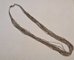 Vintage .925 Sterlingsilber 18 Zoll Multi Strang Mode Halskette 17,8 g - Bild 1 von 6