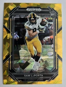 Selecciones de draft Panini Prizm 2023 Sam LaPorta refractor de oro hielo agrietado casi nuevo - Imagen 1 de 2