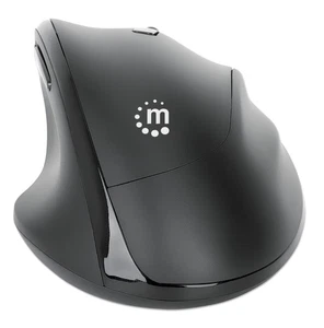 Manhattan 190237 Ergonomic Wireless Mouse with USB-A and USB-C Receiver 2-in-1 B - Picture 1 of 8