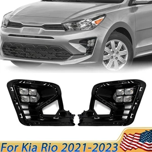 Luz de circulación diurna LED DRL izquierda+derecha para Kia Rio 2021-2023 luces de señal de giro - Imagen 1 de 9