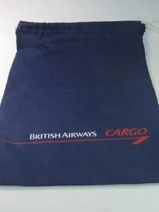 BRITISH AIRWAYS AERONAUTICA Cargo Drawstring Bag Landor 1980s - Picture 1 of 3
