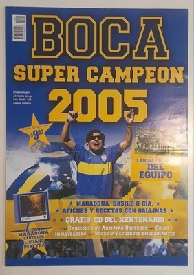 BOCA JUNIORS - 2005 年超级冠军 - 马拉多纳 - 杂志/海报 — 第 1/2 张图片